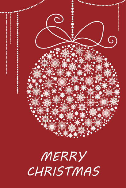 圣诞和新年球由雪花。矢量图图片下载