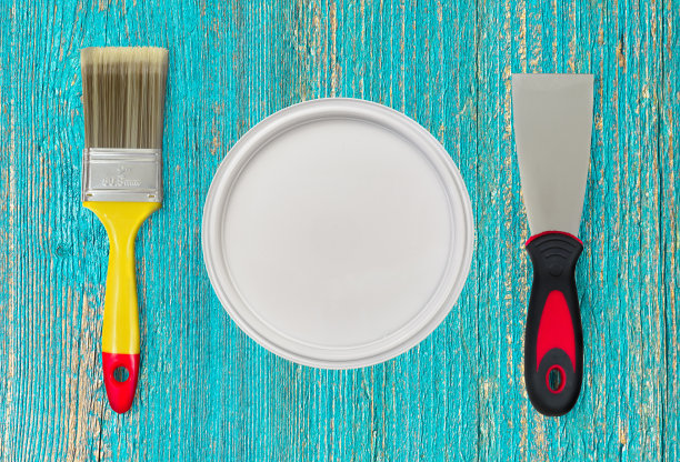 家居装修用油漆工具。有创意的照片。图片下载