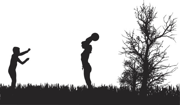 矢量剪影的家庭。图片下载