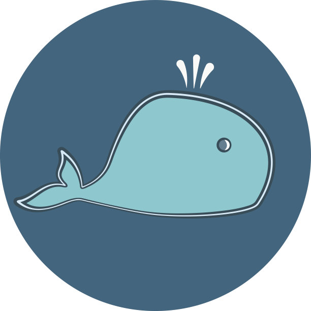 可爱的卡通鲸鱼图标图片下载