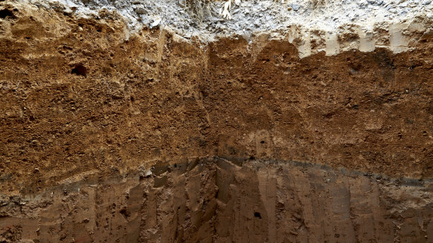 土层和岩层。图片下载