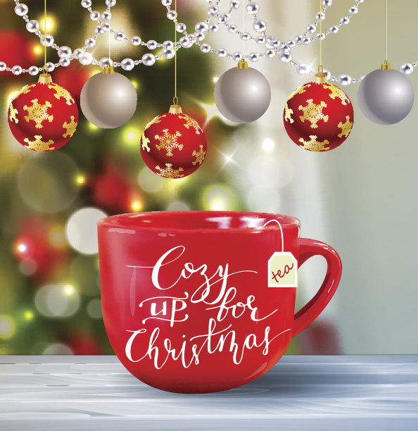 圣诞茶背景图片下载