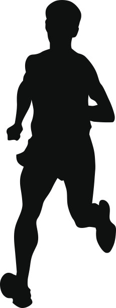 人们在白色背景上奔跑图片下载