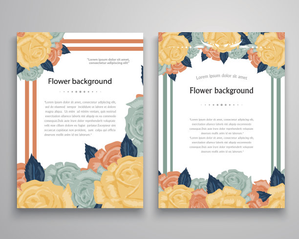 向量华丽的花背景。容易编辑。图片下载