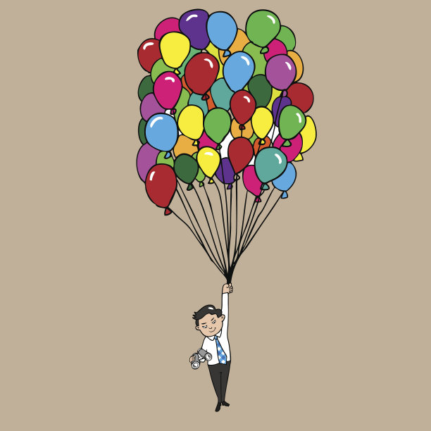 商人双目气球图片下载