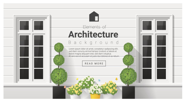 建筑元素，窗口背景，矢量，插图图片下载