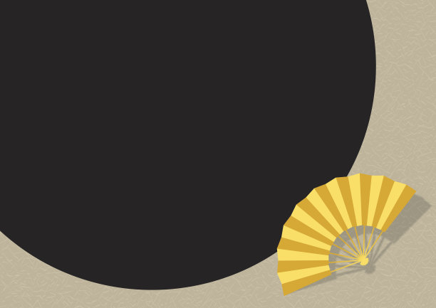 金の扇子　和風の背景图片下载