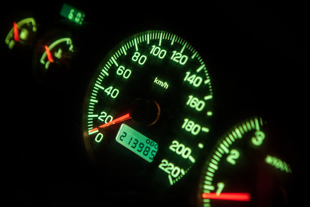 汽车转盘亮了起来图片下载