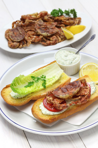 软壳蟹Po boy图片下载