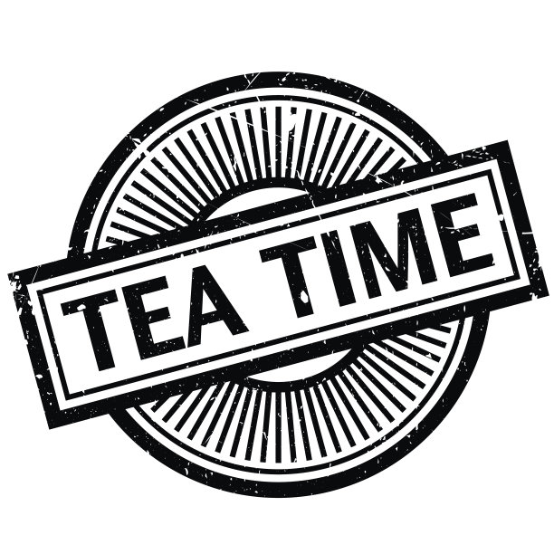茶时间橡皮图章图片下载