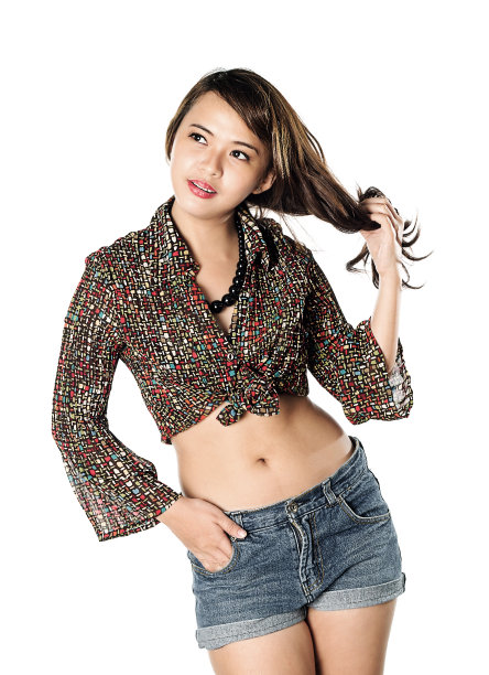 时尚的年轻女士图片下载