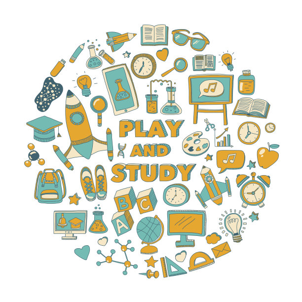 回到学校涂鸦集。线性的图标图片下载