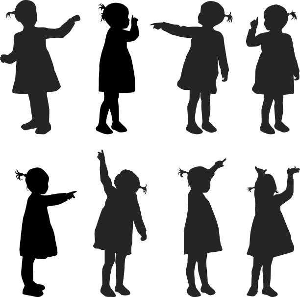 轮廓的女孩。图片下载