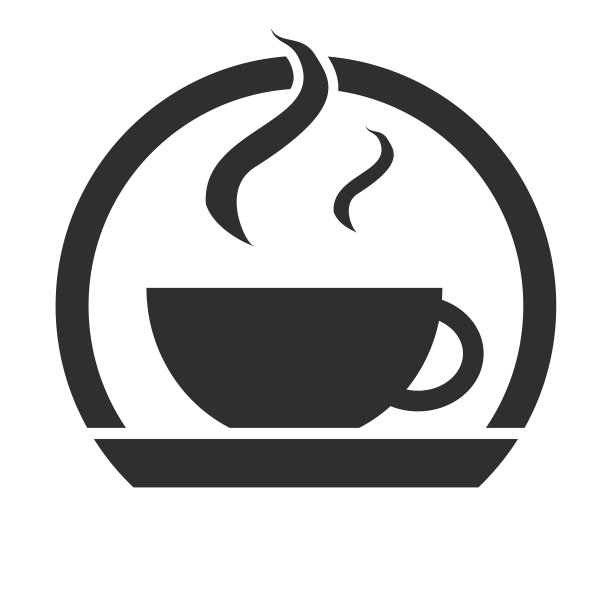 咖啡杯的圆形图标图片下载