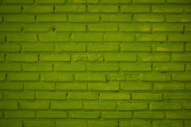 绿色砖墙背景图案和纹理图片下载