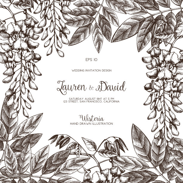 紫藤设计图片下载