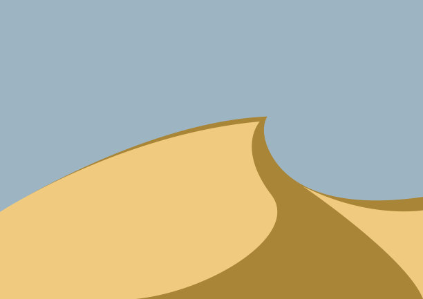 沙丘在撒哈拉沙漠，沙丘，矢量背景素材图片