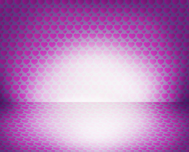 背景-紫色的心形空房间图片下载