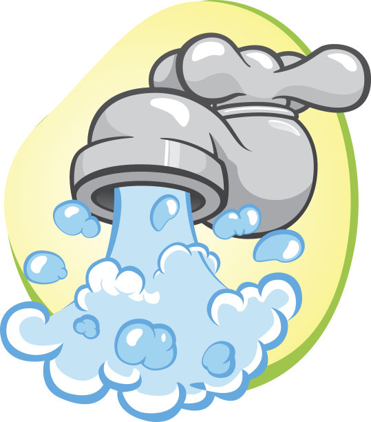 物体被水龙头喷出的水打开图片下载