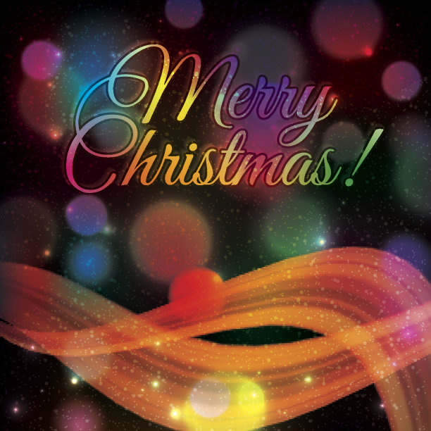 模糊的圣诞灯光背景图片下载