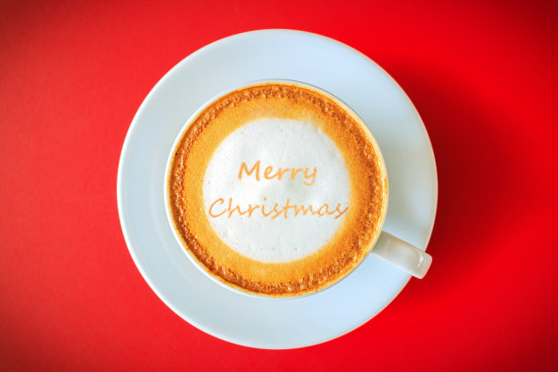 一杯咖啡-圣诞快乐图片下载