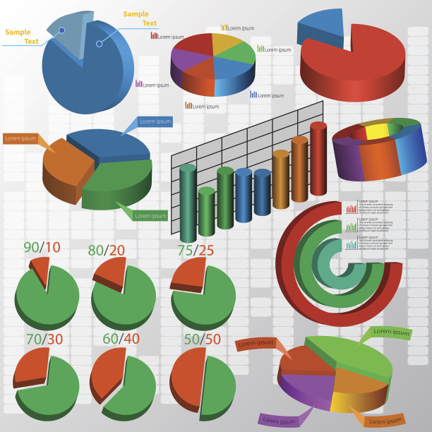 摘要三维纸张信息图图片下载