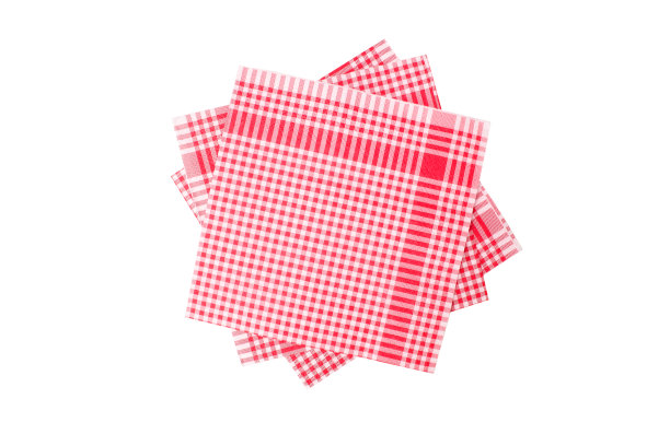 红色的餐巾孤立图片下载