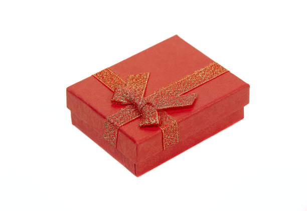 红色礼盒，带蝴蝶结图片下载