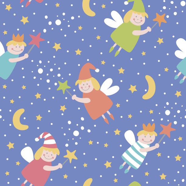 睡眠精灵的无缝模式图片下载