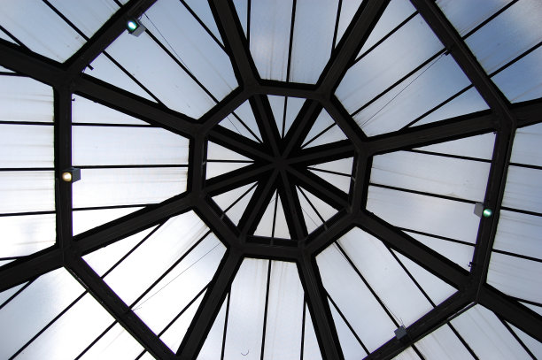 圆形透明玻璃屋顶图片下载