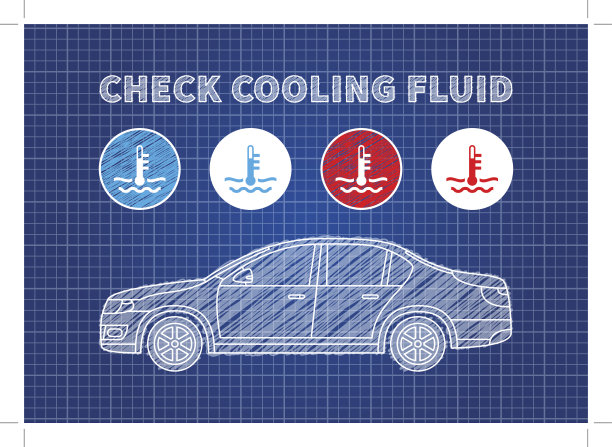 检查冷却流体指示器矢量图图片下载