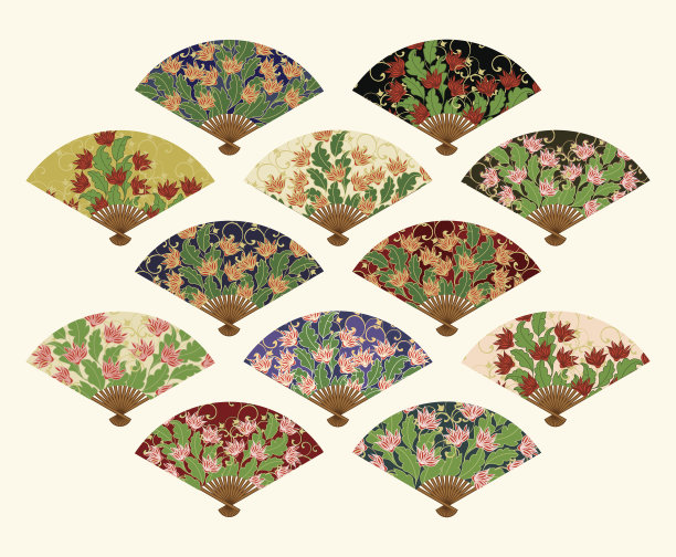 孤立风扇向量集。图片下载