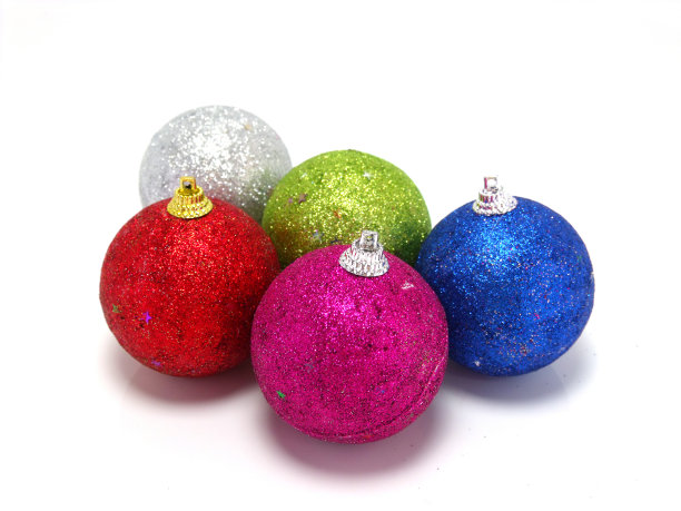 圣诞彩球装饰图片下载