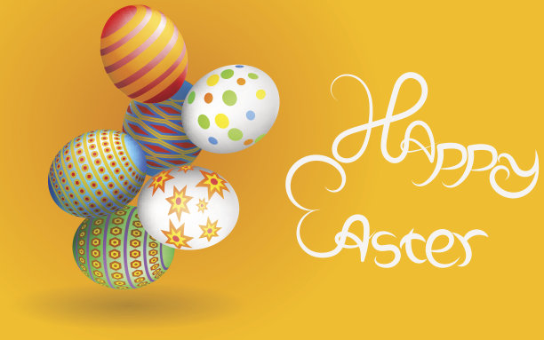 秋季图案的鸡蛋在浅橙色的背景上图片下载