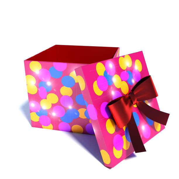 装有圣诞礼物的盒子。3d插图图片下载