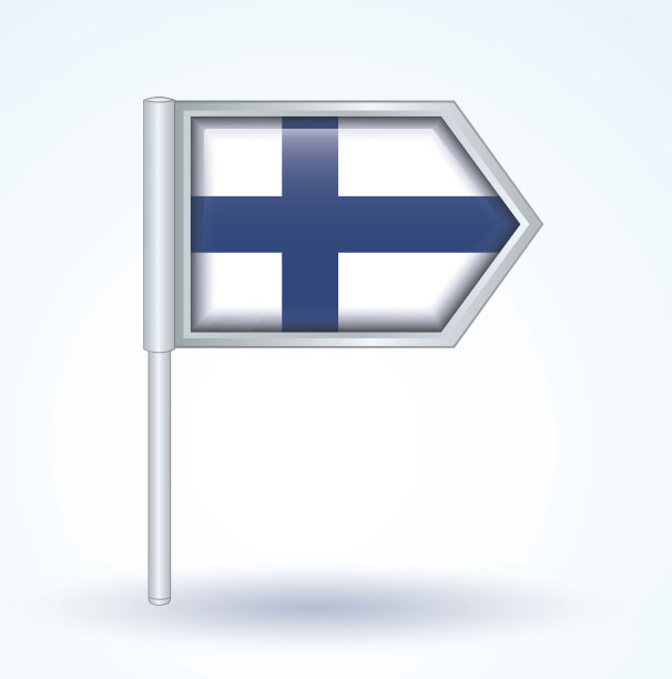 芬兰旗，矢量图图片下载