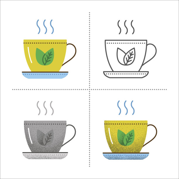 带有茶叶的杯子图标图片下载