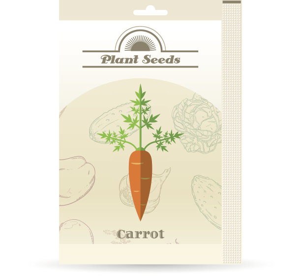 包装胡萝卜种子图标图片下载