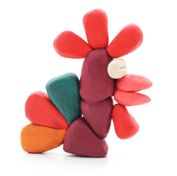 橡皮泥公鸡。图片下载