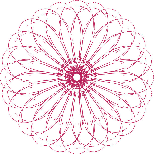 华丽的曼荼罗设计，黑白线条艺术图片下载