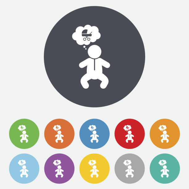 婴儿婴儿标志图标。蹒跚学步的孩子的象征。图片下载