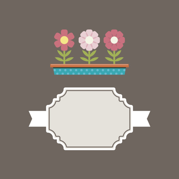 花盆中的花。矢量插图。图片下载