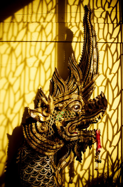 头娜迦雕像的特写图片下载