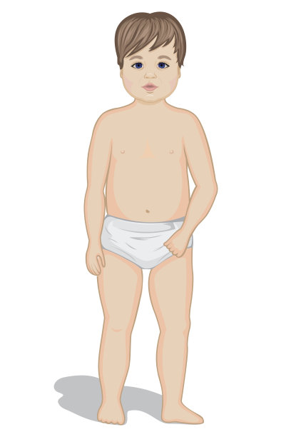 穿着尿布的宝宝素材图片