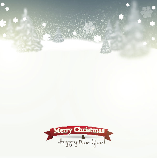 美丽的圣诞节背景与模糊的圣诞树。Whi图片下载