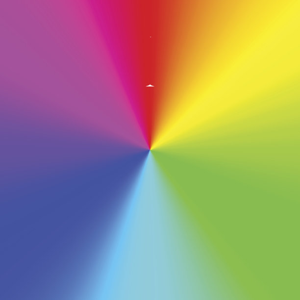 多色彩虹背景，锥形渐变。向量素材图片