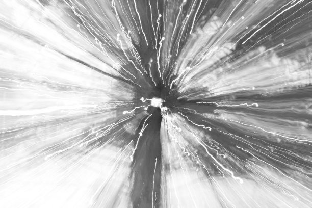 未来的背景，散焦和变焦的圣诞彩灯，图片下载