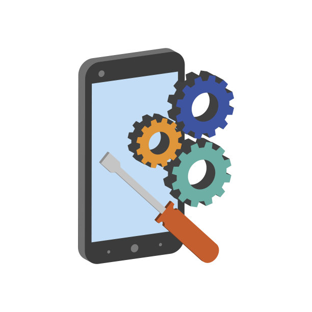 智能手机维修的象征。平面等距图标或图标。3D风格象形图的网页设计，UI，移动应用程序，信息图表。图片下载