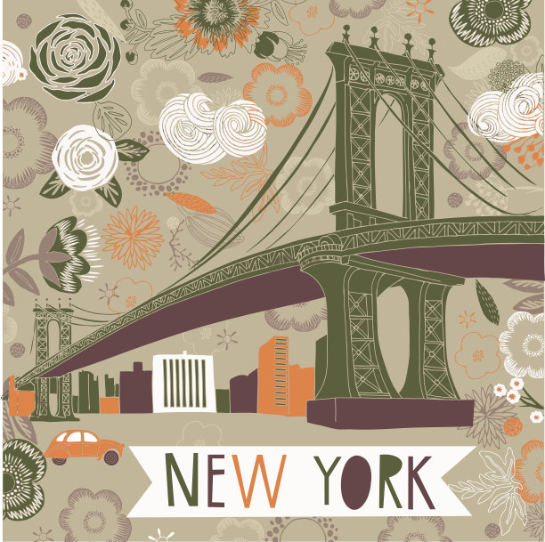 纽约印花设计图片下载