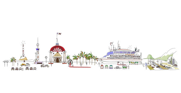 码头上的游船图片下载